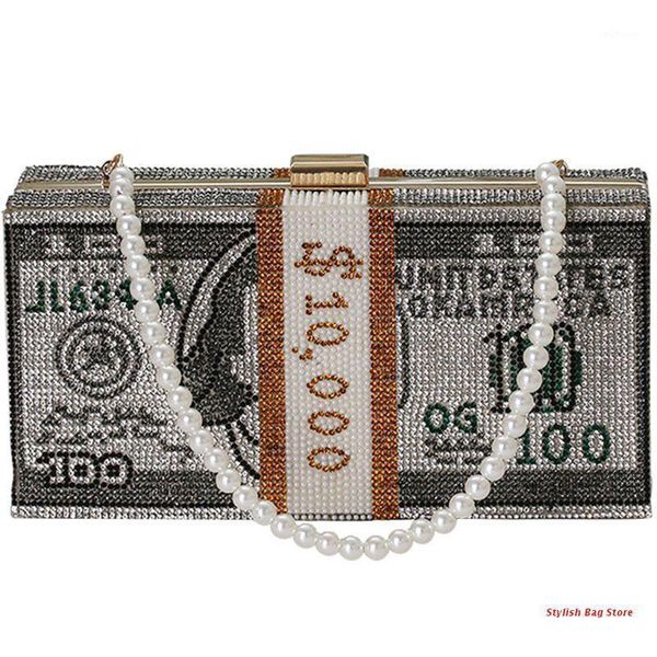 

stack of cash crystals women money evening clutch bags1