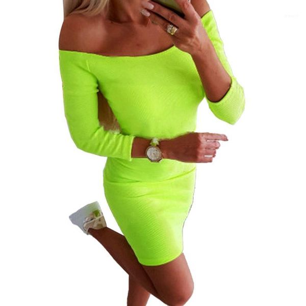 

women's fashion solid color slotted neck sleeve dress1, Black;gray