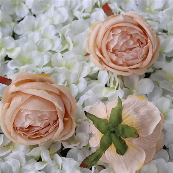 

7шт много роскошной розы пион цветок головы шелк искусственный цветок diy цветок настенные фон украшения розами