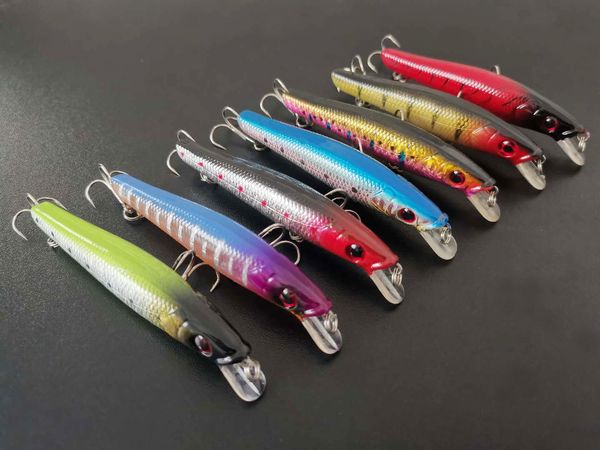 

20 pcs trolling bait minnow fishing lure bass crankbait tackle wobbler 9.5cm/8.8g
