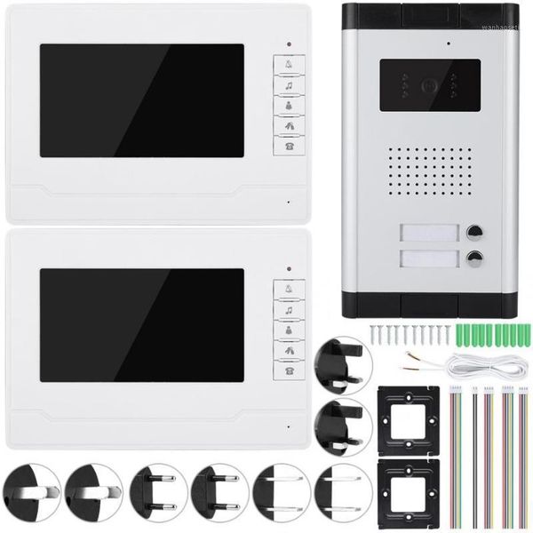 

hd 7 inches visual doorbell home security video intercom door bell with night door bell interphone system1