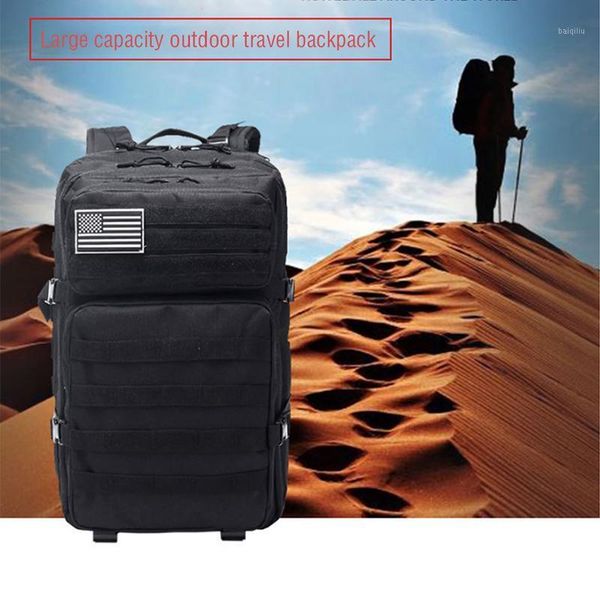 

40l outdoor sports tactical backpack large capacity hiking camping backpack men waterproof multifunction tactical bag1