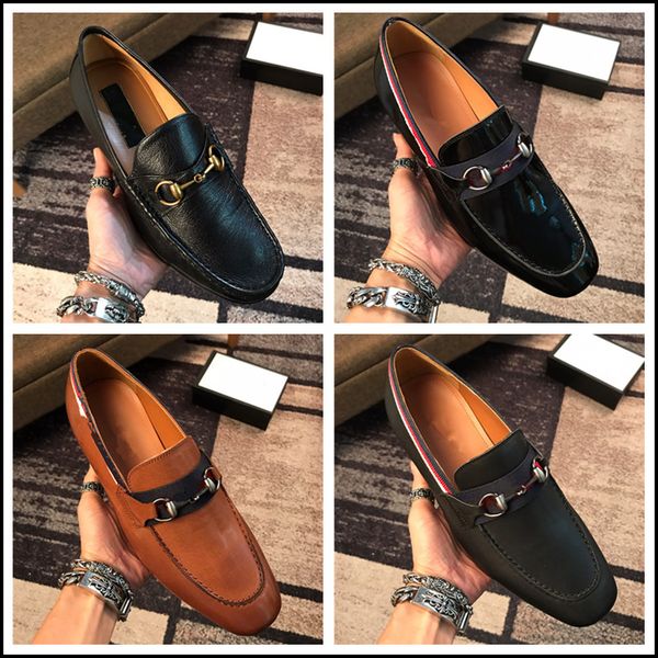 

2021men dress shoes handmade brogue style paty leather wedding shoes men flats leather oxfords formal shoes, Black