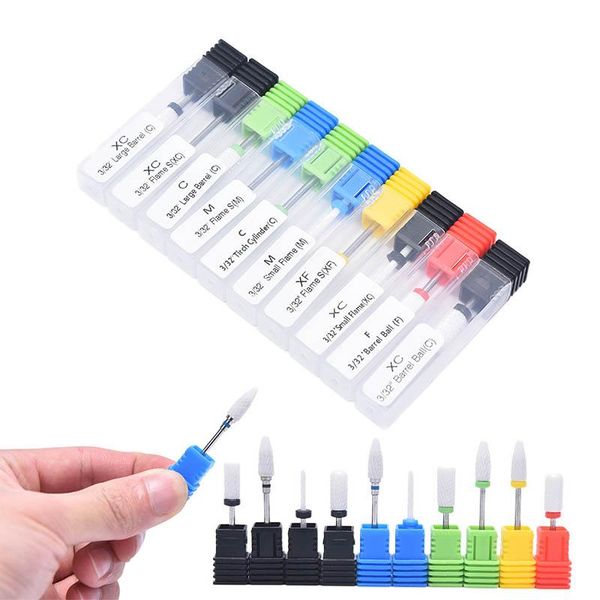 

electric nail drill machine drill bits ceramic cuticle clean burr nail bit rotary milling cutter for manicure pedicure