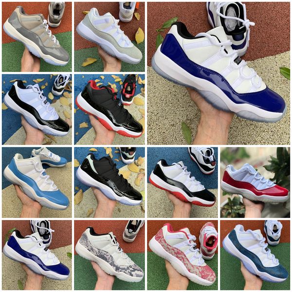 

bred jumpman 11 11s low women mens basketball shoes 25th anniversary platinum tint trainers sneakers size 36-47