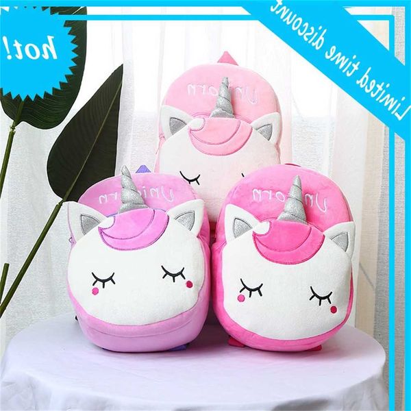 

2020 new unicorn plush toy cute cartoon backpack for boys and girls