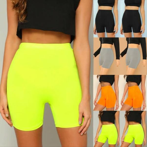 

biker shorts women high waist compression sports fitness running exercise workout skinny shorts drop shipping good quality, White;black