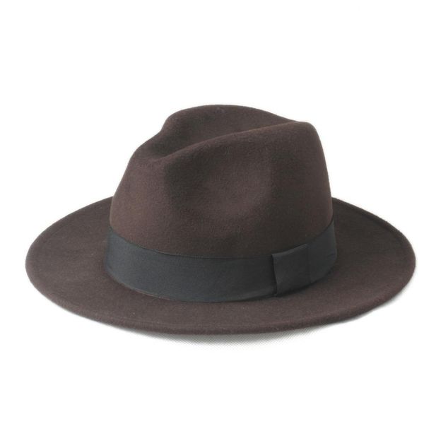 

autumn 2 big size 100% wool men felt trilby fedora hat for gentleman wide brim cloche panama sombrero cap size 56-58,size 59-61cm, Black;white