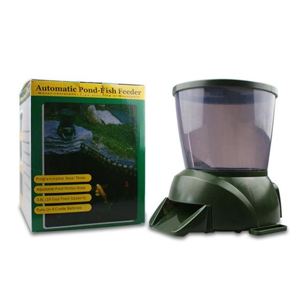 

large capacity digital matic fish feeder - 4l fish food pond aquarium holiday koi fee qyljmh toys2010