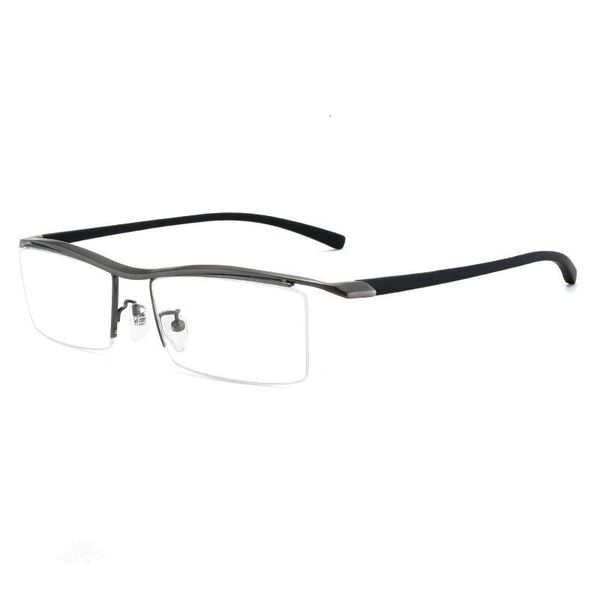 

2021 new non-fading business half without hoop of men titanium pure woman light optical glasses frame for g4i7, White;black
