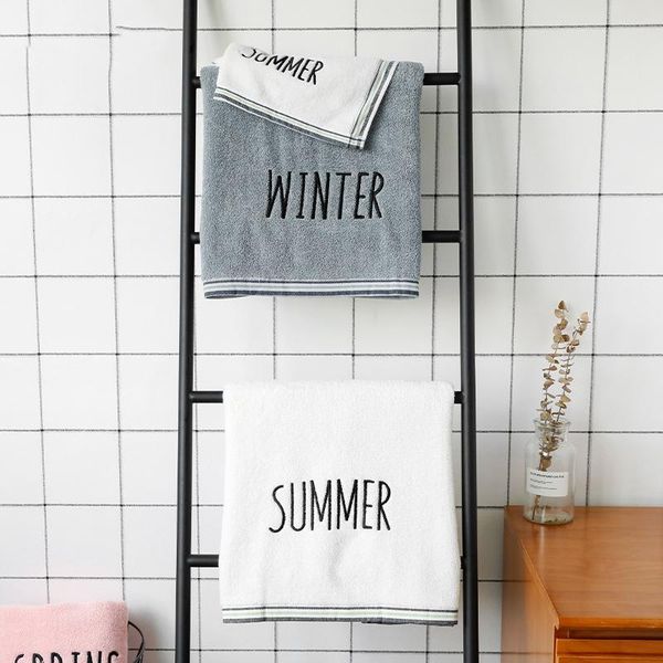 

большое ванна полотенце 100% хлопок полотенце вышитой весна лето осень зима letter pattern полотенце для ванной душ ванна полотенце bbyfnn