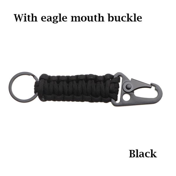 

outdoor keychain ring camping carabiner military paracord cord rope camping survival kit emergency knot bottle opener tools h bbylif