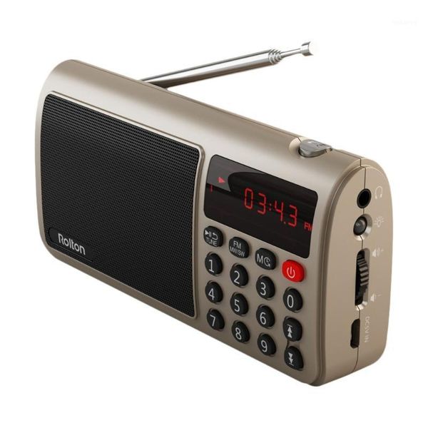 

rolton t50 portable high sensitivity world band fm/mw/sw stereo radio speaker mp3 music player memory card for pc computer1