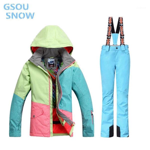 

skiing jackets gsou snow 10k for women s jacket ski suit camp horse riding sport waterproof 10000 windproof snowboard super warm suits1