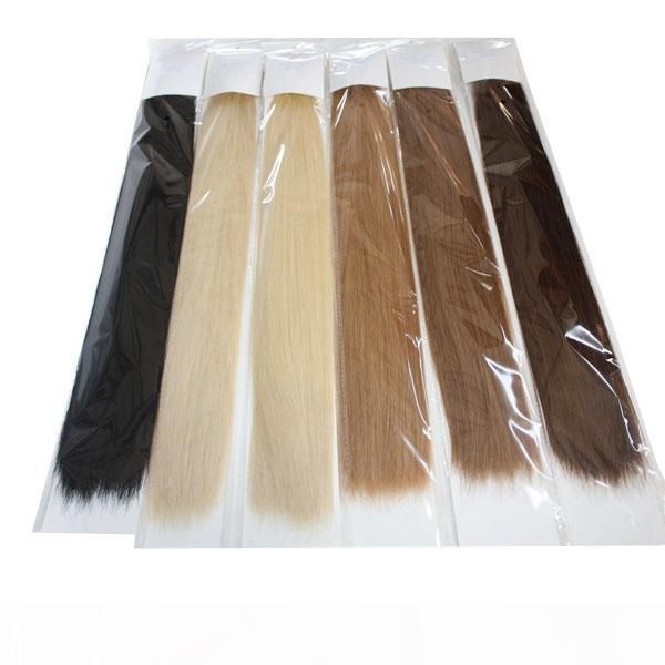 

16inch 18inch 20inch 22inch 24inch indian hair pu skin weft remy tape human hair extensions 80pcs 200gr lot, Black