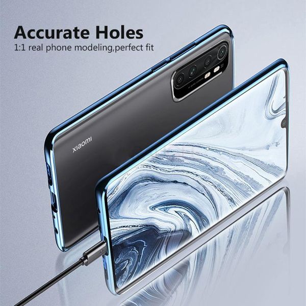 

magnetic case for xiaomi mi note 10 lite case dual side tempered glass hard cover for mi note 10 lite funda h jllzxs