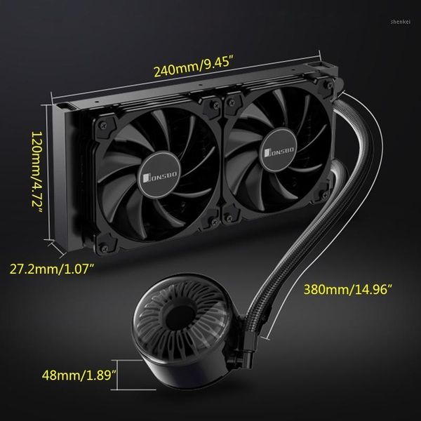 

240 cpu water cooling computer cooler fan 5v 3pin argb heatsink radiator silent1