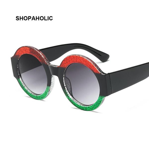 

sunglasses retro oversized round women designer red green sun glasses female vintage shades eyewear, White;black