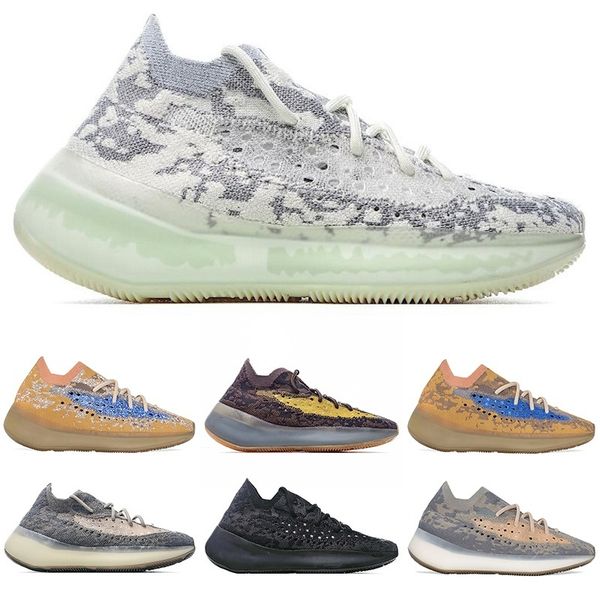 

men kanye west women running shoes aline mist blue oat reflective lmnte triple black fashion mens womens trainers sport sneakers size 5-11, White;red