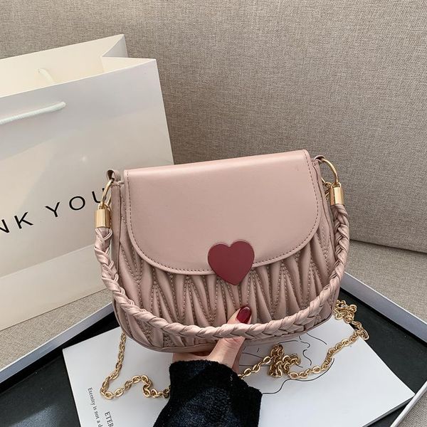

women's leather bags pleated bag 2021 acrylic chain fashion all-match one-shoulder crossbody bag female wallet luxury tote sac