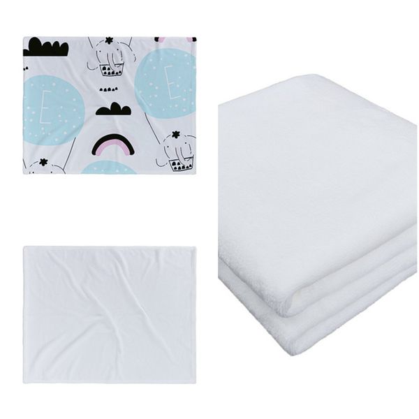 

wholesale sublimation baby blanket white blank soogan carpets theramal transfer printing quilts customized sublimation blankets a12