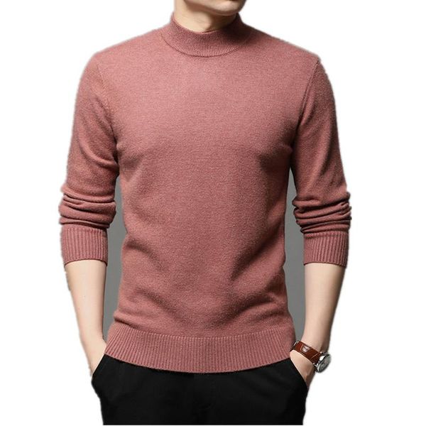 

men's sweaters autumn and winter men turtleneck pullover sweater fashion solid color thick warm bottoming shirt male brand clothes, White;black