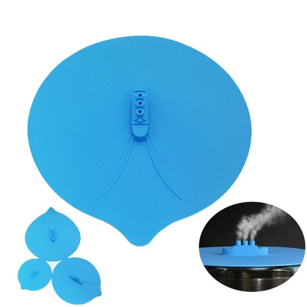 3 Pz/set Silicone Nave A Vapore Coperchi Pentola A Pressione Guarnizione Slicone Copertura Per Pan Silicone Spill Stopper Coperchio 201120