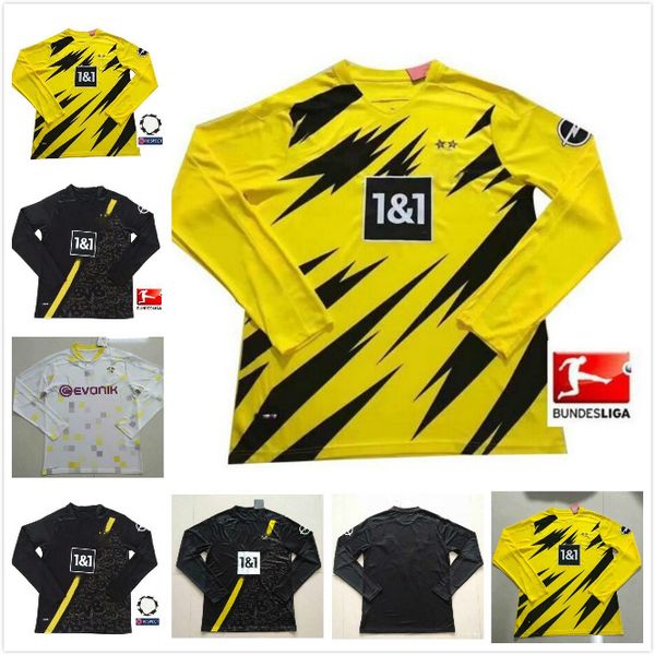 

2020 дортмунд хааланд футбол рубашка reus sancho с длинными рукавами футбол джерси джерси дортмунд мужчины 110 лет юбилейное издание эмре мо, Black;yellow