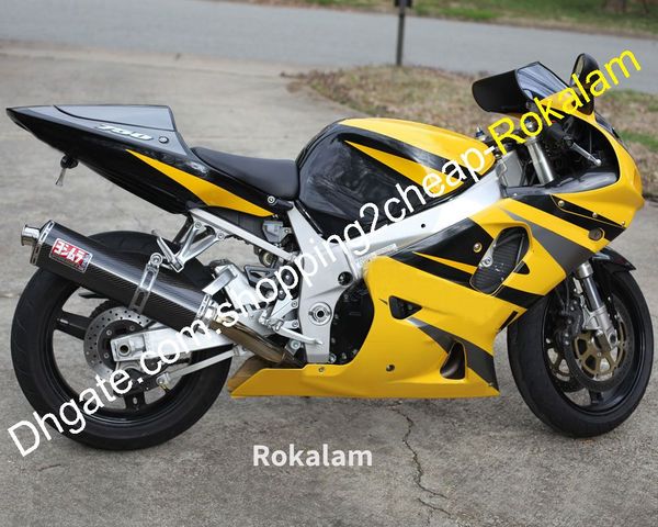 GSXR600 Gelb Schwarz Verkleidung für Suzuki GSX R600 R750 GSXR750 K1 GSXR 600 750 Cowling 01 02 03 2001 2002 2003 (Spritzguss)