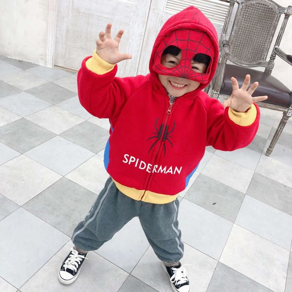 

korean 2020 winter cartoon long sve hooded sweater for boys and girls, Black