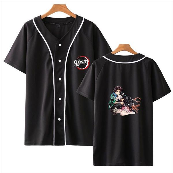 

anime demon slayer t shirts women men fashion popular short sleeve breathable tshirt streetwear clothes summer, White
