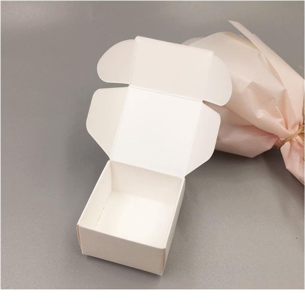 

50pcs small square colorful kraft paper carton box small gift packaging box wedding party festival favor wrappin jllbja
