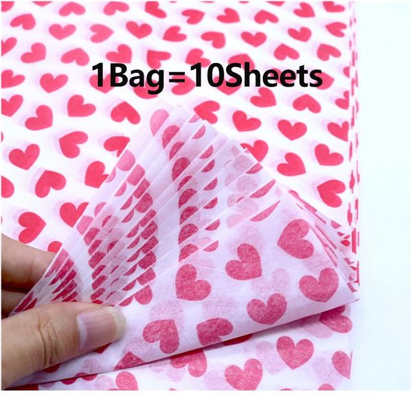 

10sheets/bag 50x66cm printed gift packaging craft tissue paper flower wrapping paper roll wine shirt shoes clothing bbyrgb