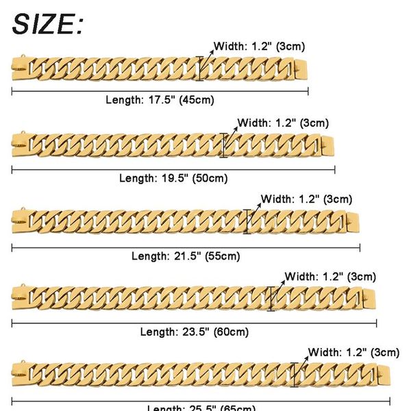 

strong metal dog chain collars stainless steel pet training choke collar for large dogs pitbull bulldog silver gold sho wmtchu