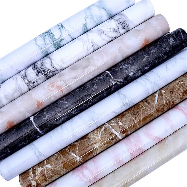 Wandaufkleber, Marmorpapier für Arbeitsplatte, schwarz-graue Granit-Tapete, glänzend, selbstklebend, wasserfest, für Zuhause und Küche, PVC-Aufkleber, 0,6 x 1 m