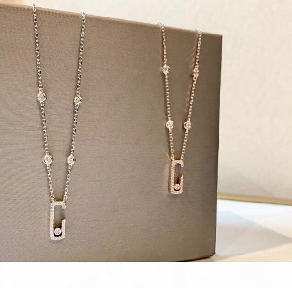 

women's necklace move jewelry s925 sterling silver plated removable pendant necklace fashion silver necklace