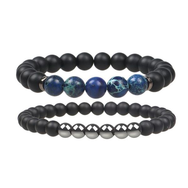 

mkendn whoolawale 2 шт. / набор мужские браслеты из бисера бисером черная мантра молитвенные бусины будда браслет для мужчин женщины pulsera