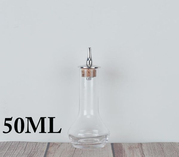 

50ml glass bitter bottle for cocktail with stainless steel dash birdcage design for professional mixologist wmtyxl comb2010