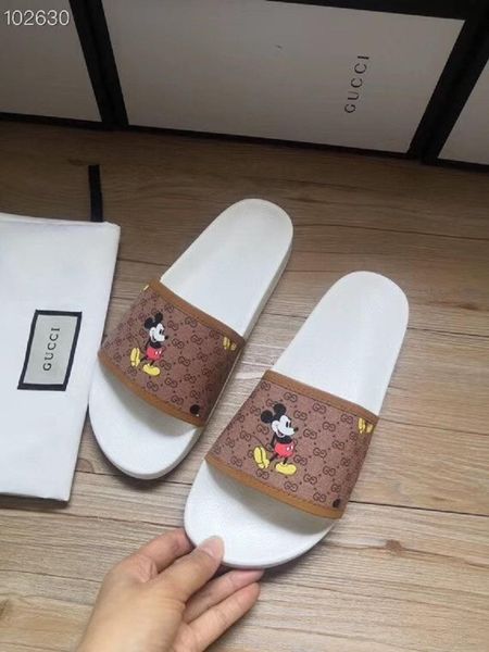 

2021men women slide sandals designer shoes luxury slide summer fashion wide flat slippery with thick sandals slipper flip flops real leather, Black