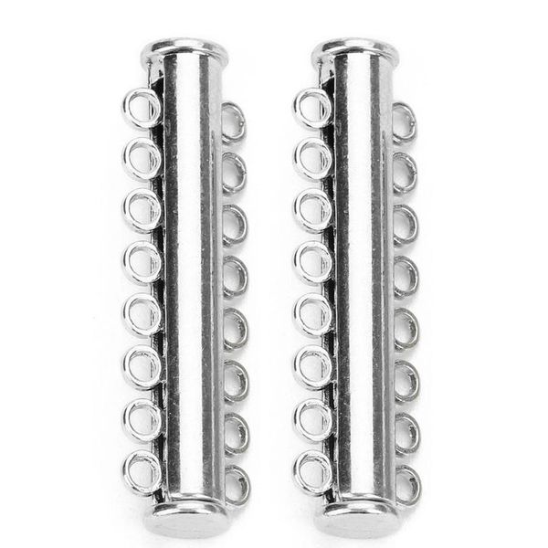 

5pcs 2 3 4 5 6 8rows strong magnetic clasps crimp end caps slider clasp buckles tubes for necklace bracelet chai jllgns