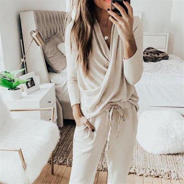 

yoga women indoor tracksuit simple elastic solid pattern lady pajamas set trendy elastic soft touch girls home clothing, Black;white