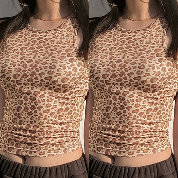 

6qak сексуальная мода панк женская футболка с коротким рукавом свободный жилет девушка летом белый