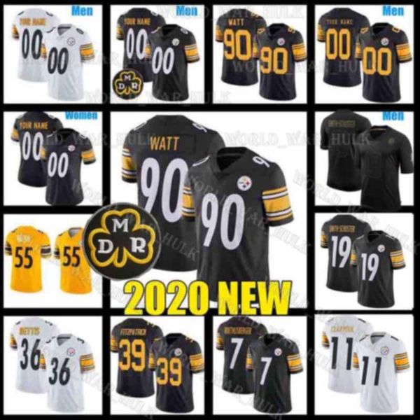 

19 джуджу смит-шустер 90 t.j. watt 7 ben routhlisberger pittsburgh стилерс 55 devin bush 43 troy polamalu джеймс коннер джо грин, Black;red