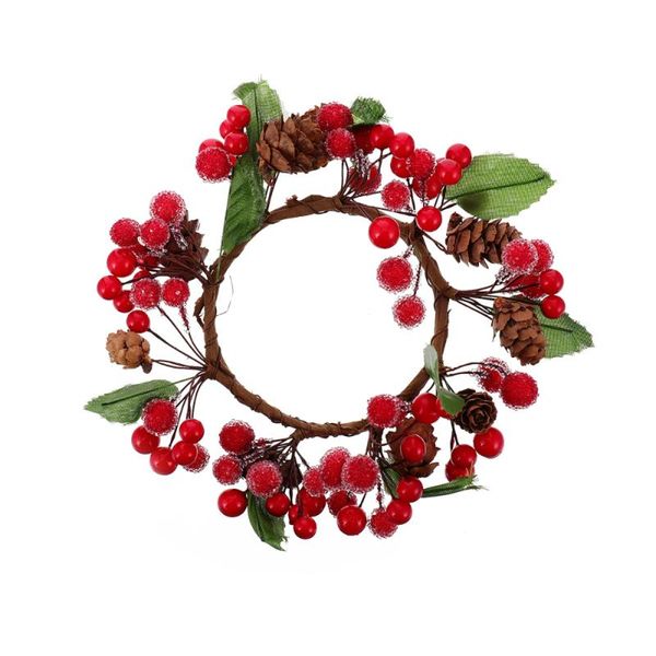 

1pc exquisite creative natural simulation wreath rattan ring wreath for family