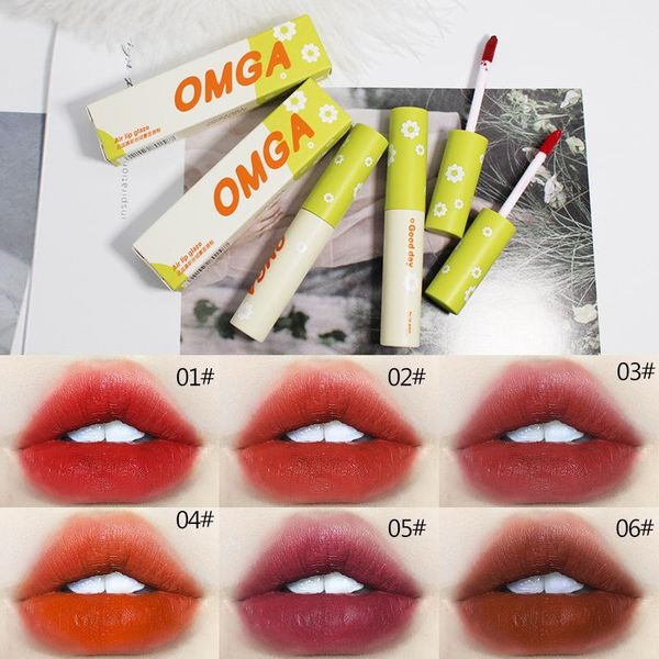 

omga matte lip gloss daisy fresh color appearance long lasting waterproof strawberry coffee brown purple red lip glaze ac326