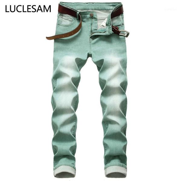

mens skinny jeans 2020 new fashion colored jeans for men casual slim fit hip hop pencil pants elastic middle waist trousers 421, Blue