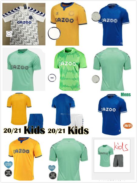 

#7 richarlison 20 21 soccer jerseys home third away 2020 2021 sigurdsson digne cenk tosun andre gomes gbamin man kids football shirt, Black;yellow