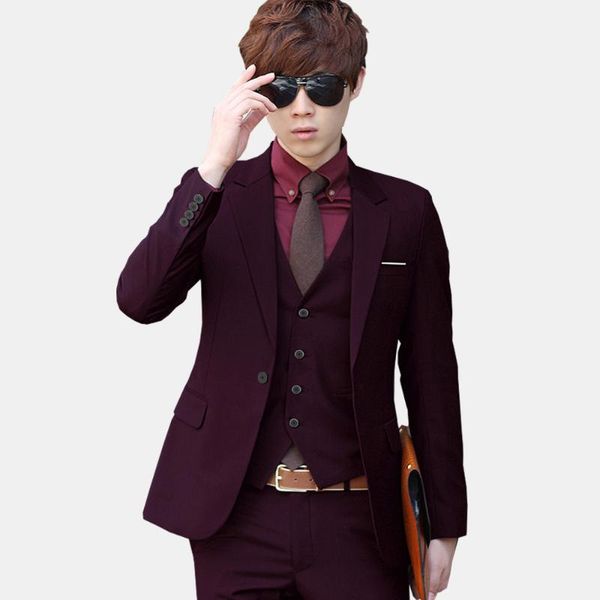 

2020libithia luxury men wedding suit male blazers slim fit suits for men costume business formal party blue classic black gift t1, White;black