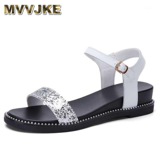 

mvvjkesummer glitter luxury sandals women lightweight comfort flat ladies sandals shoes buckle beach shoes womanflipflop1, Black