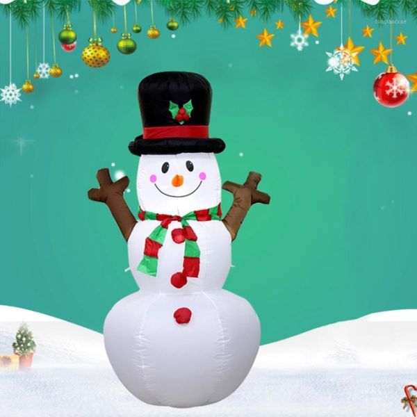

christmas decorations 1.6m inflatable props led lights snowman hat yard art decoration garden toys1